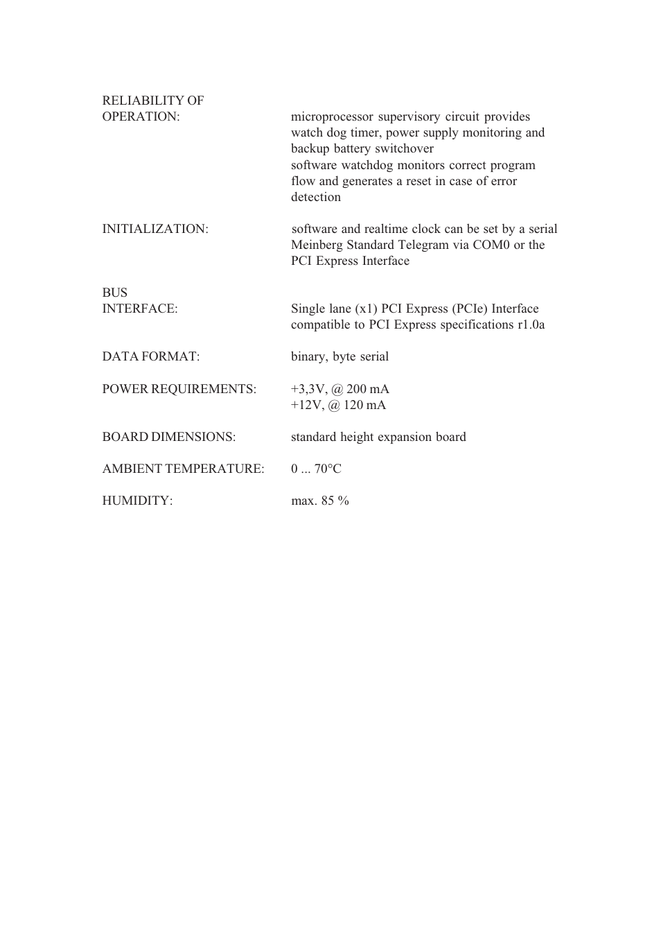 Format of the meinberg standard time string | Meinberg TCR170PEX User Manual | Page 29 / 36