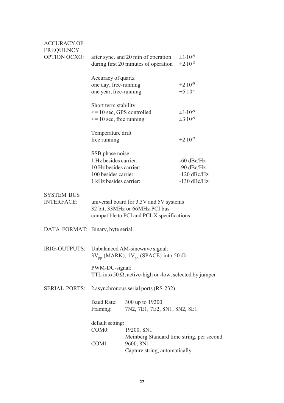 Meinberg GPS169PCI User Manual | Page 22 / 34