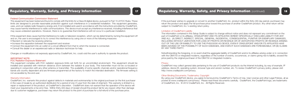 Continued) | Cradlepoint CBA750 User Manual | Page 10 / 11