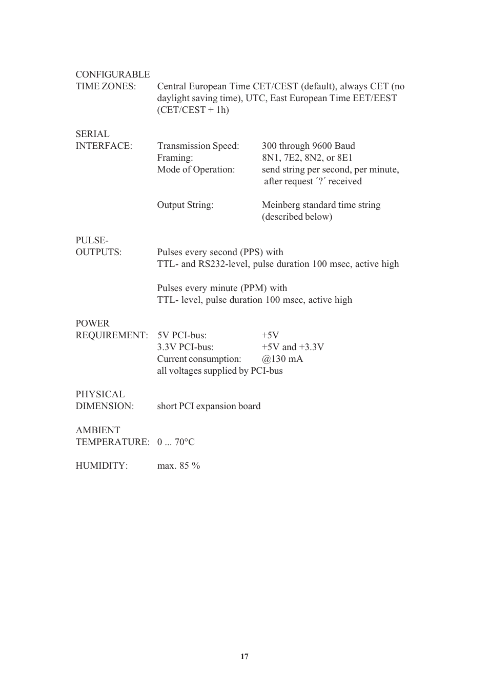 Firmware updates | Meinberg DCF77 PCI510 User Manual | Page 17 / 22