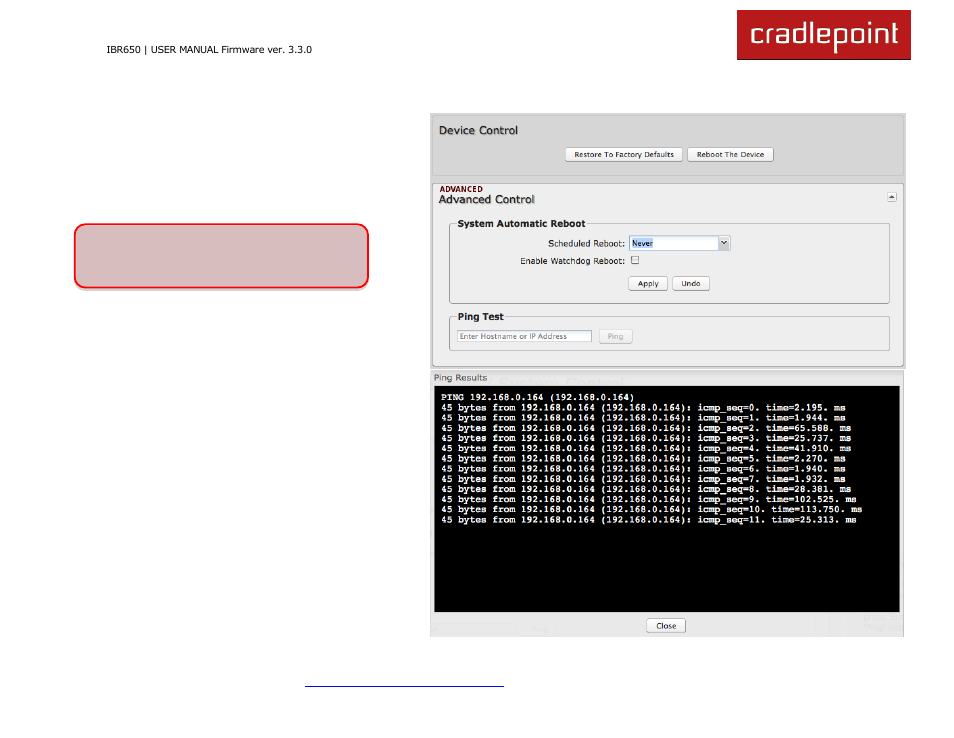 5 system control | Cradlepoint IBR650 User Manual | Page 112 / 131