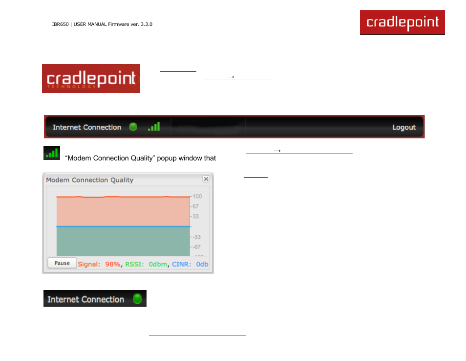 3 quick links | Cradlepoint IBR650 User Manual | Page 23 / 131