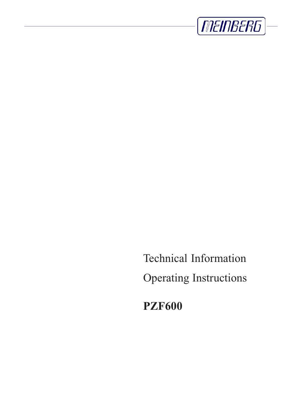 Meinberg PZF600 User Manual | 40 pages