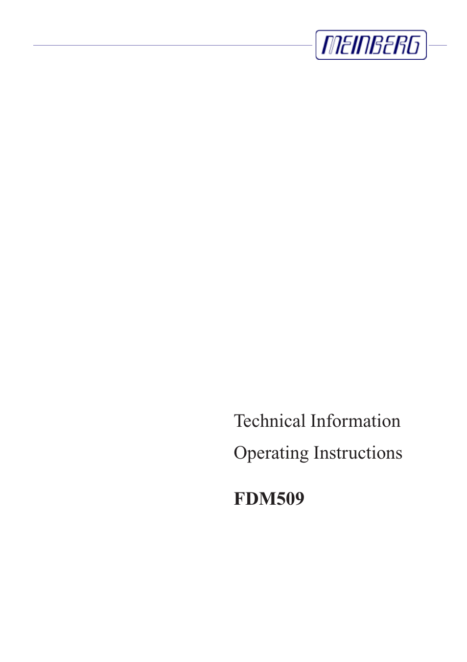 Meinberg FDM509 User Manual | 20 pages