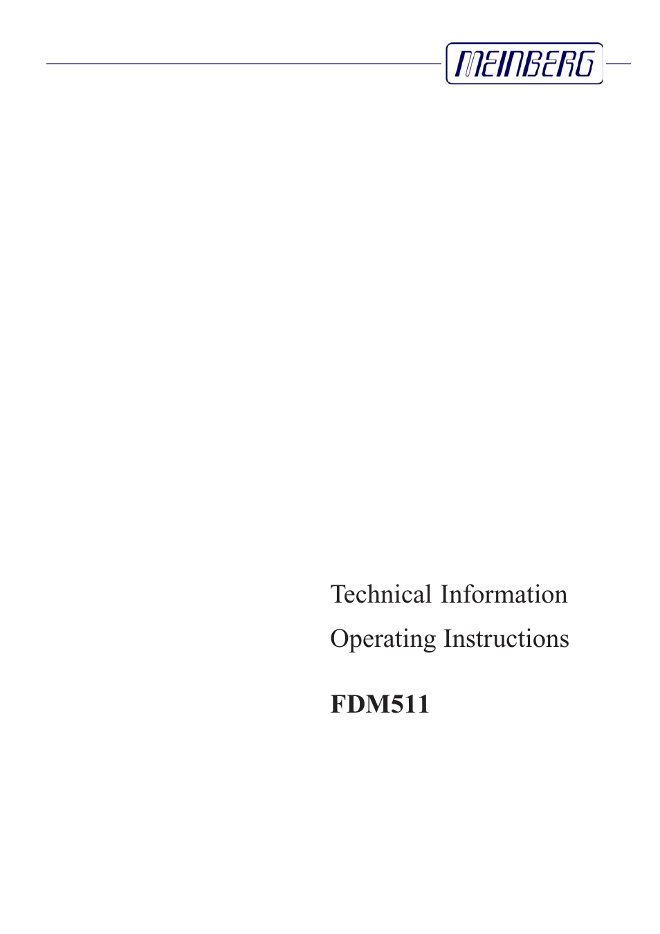 Meinberg FDM511 User Manual | 26 pages