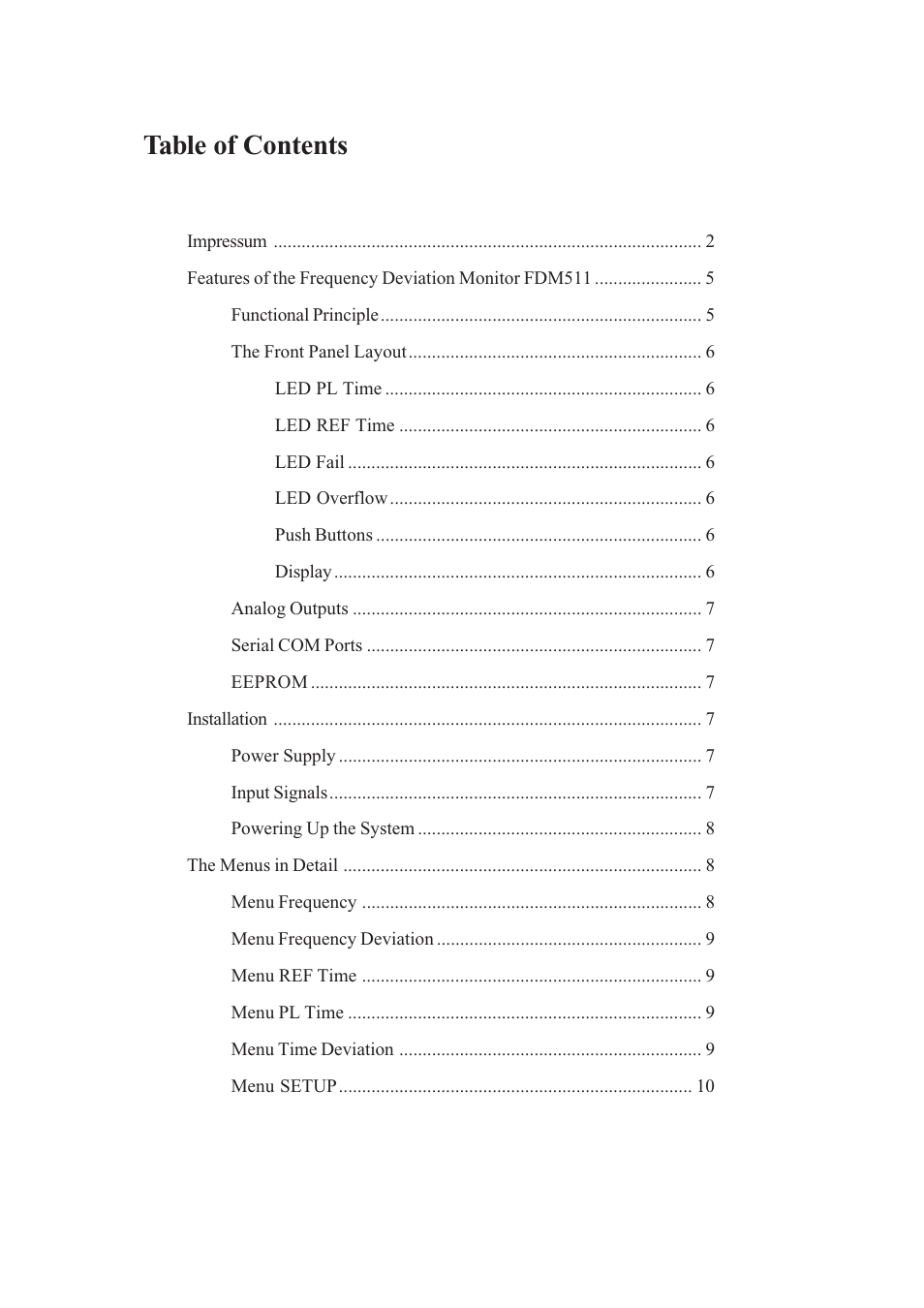 Meinberg FDM511 User Manual | Page 3 / 26