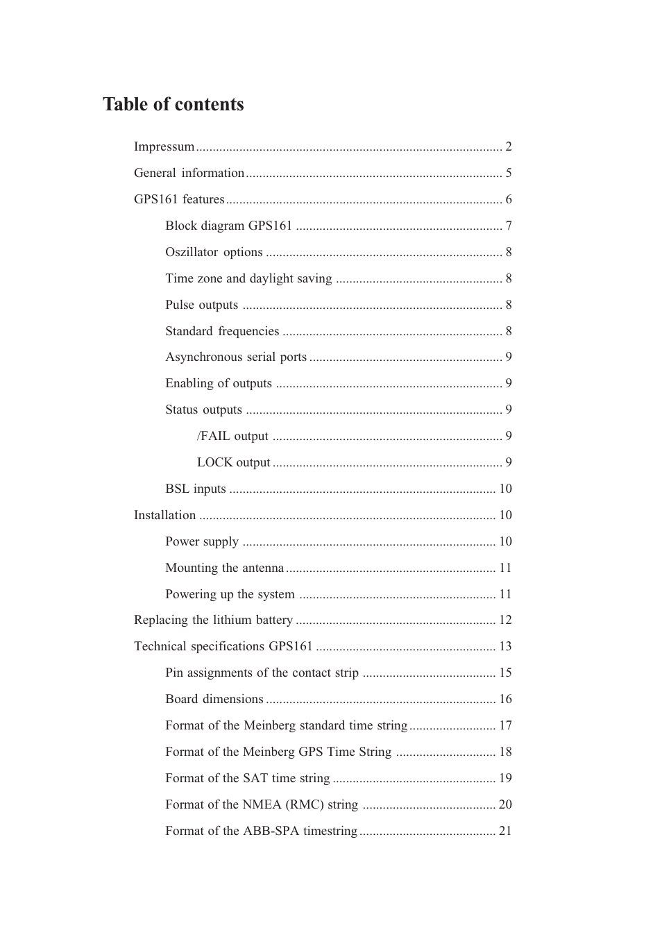 Meinberg GPS161 User Manual | Page 3 / 30