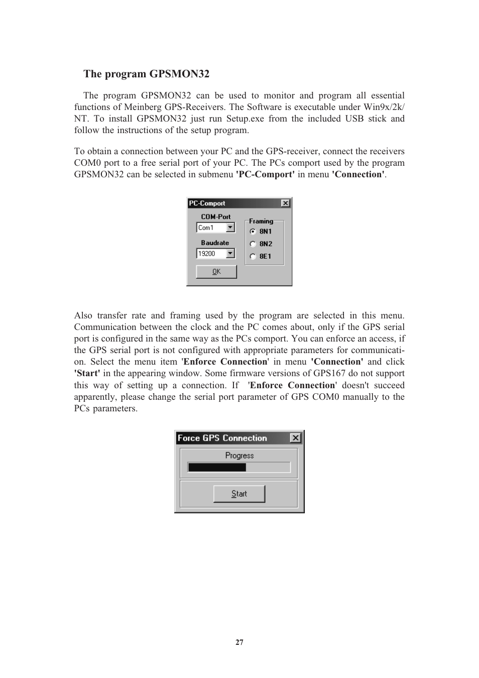 The program gpsmon32 | Meinberg GPS162 User Manual | Page 27 / 30