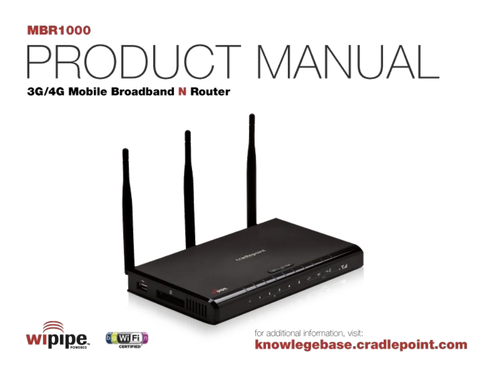 Cradlepoint WIPIPE MBR1000 User Manual | 130 pages