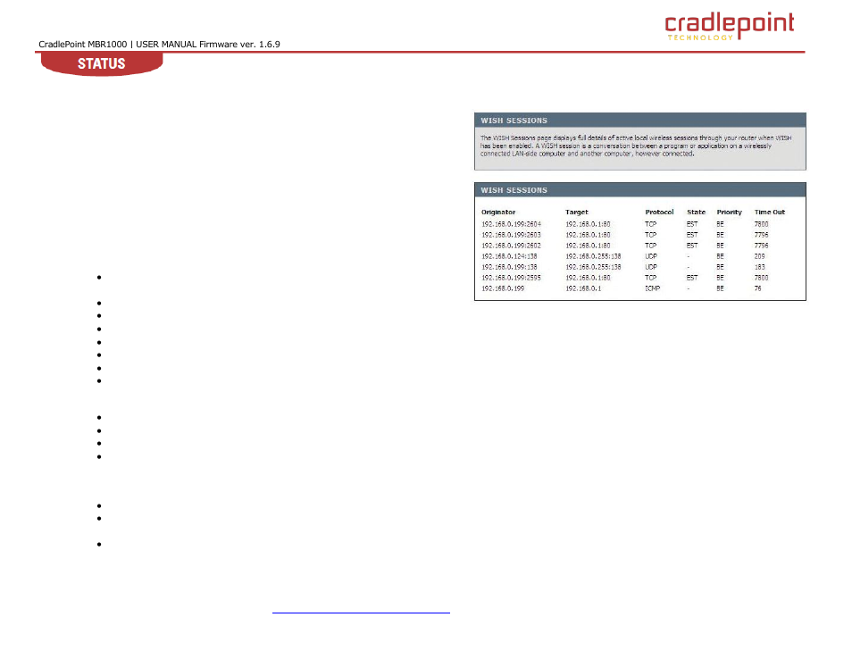 Wish, Essions, 7 wish sessions | Cradlepoint WIPIPE MBR1000 User Manual | Page 116 / 130
