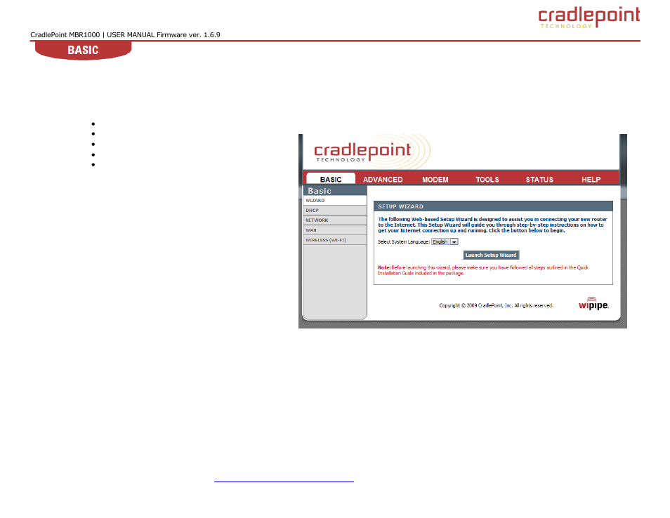 Asic, 1 basic tab | Cradlepoint WIPIPE MBR1000 User Manual | Page 17 / 130