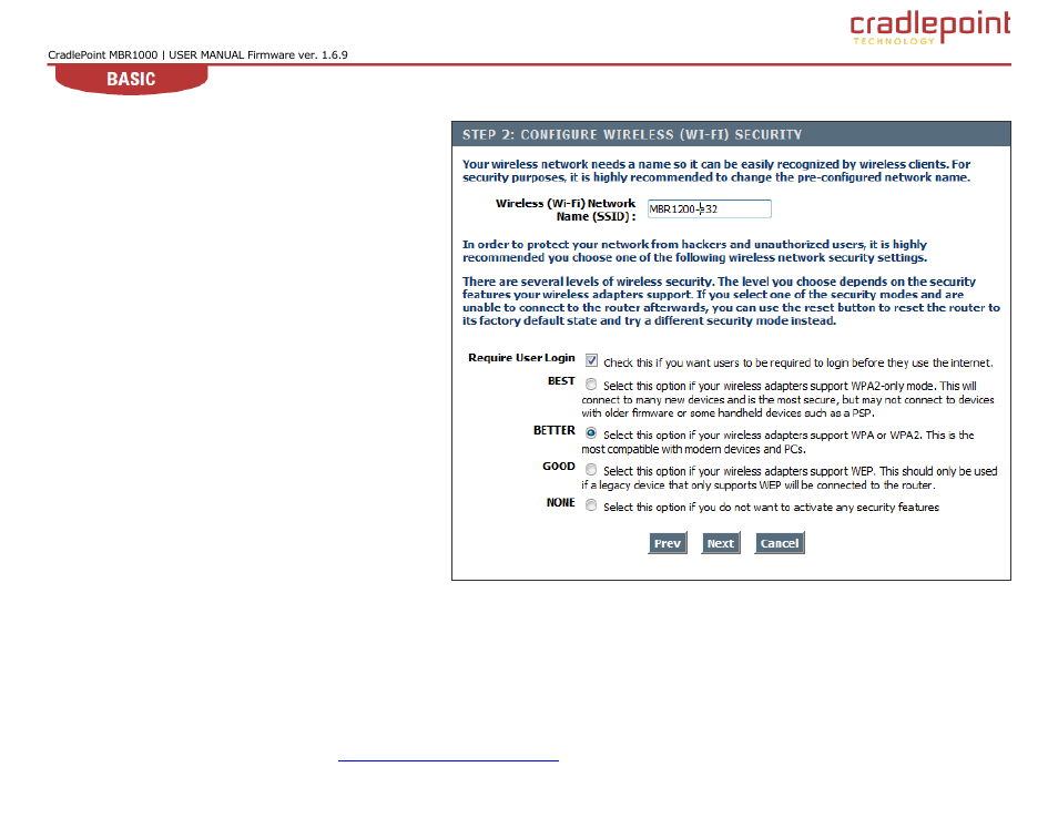 4 configure wireless security | Cradlepoint WIPIPE MBR1000 User Manual | Page 19 / 130
