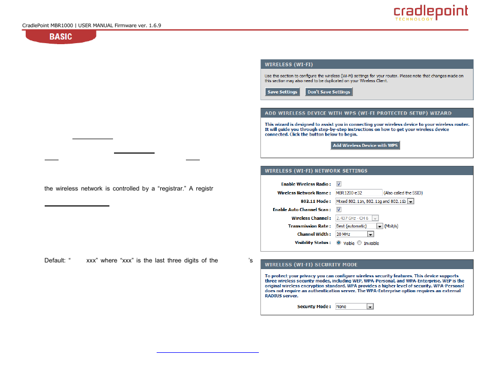 Ireless, Wi-fi), 6 wireless (wi-fi) | Cradlepoint WIPIPE MBR1000 User Manual | Page 30 / 130