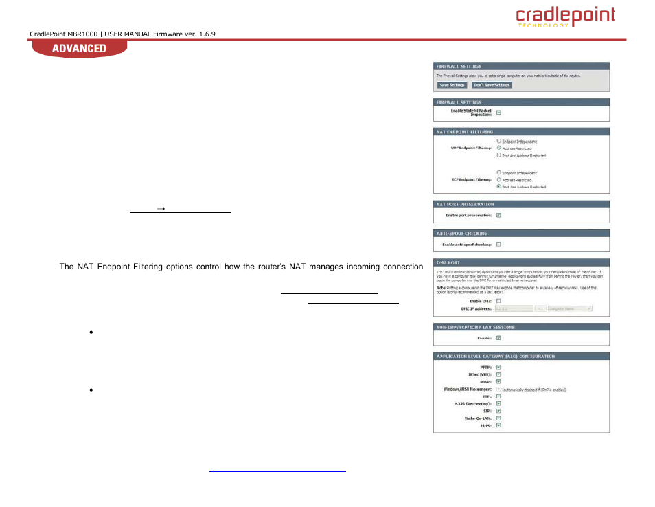 Irewall, 3 firewall | Cradlepoint WIPIPE MBR1000 User Manual | Page 44 / 130
