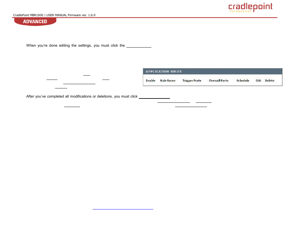 2 applications rules | Cradlepoint WIPIPE MBR1000 User Manual | Page 58 / 130