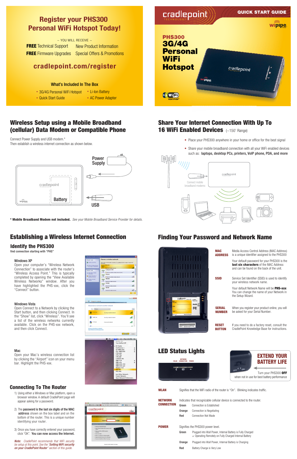 Cradlepoint PHS300 User Manual | 2 pages