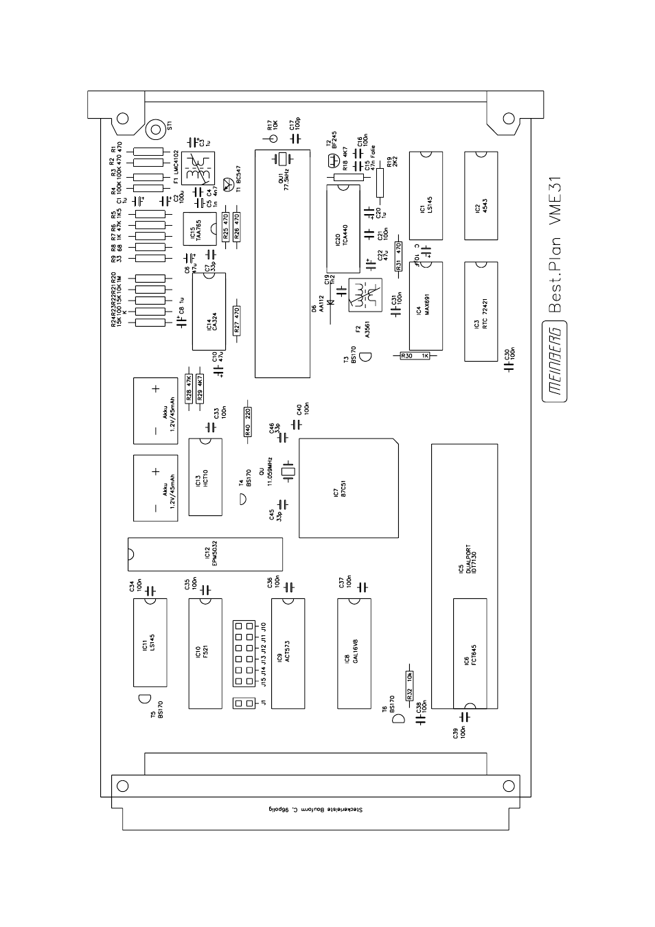 Component layout | Meinberg VME31 User Manual | Page 13 / 16