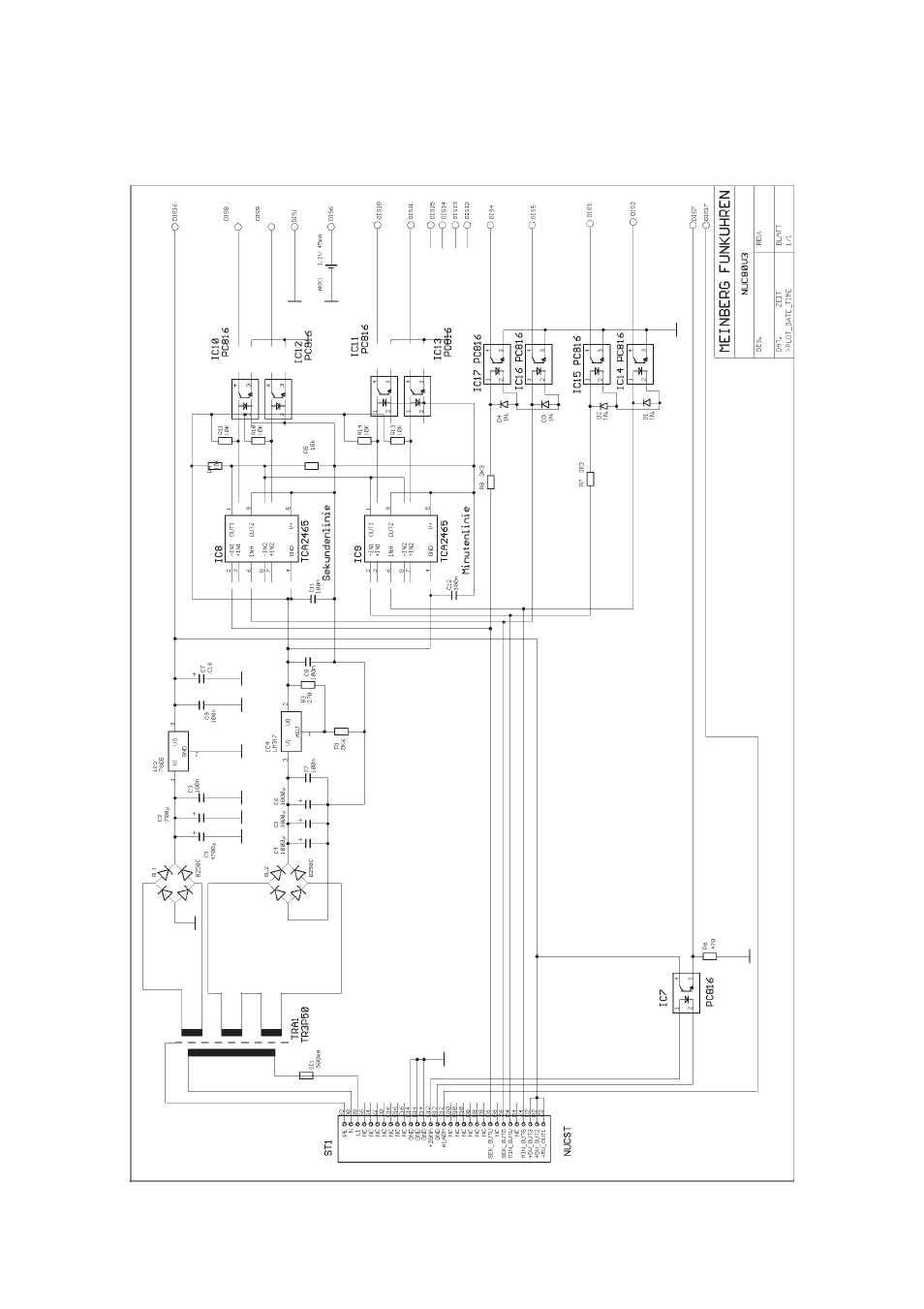 Schematic line booster, Component layout | Meinberg NUC80E User Manual | Page 11 / 20