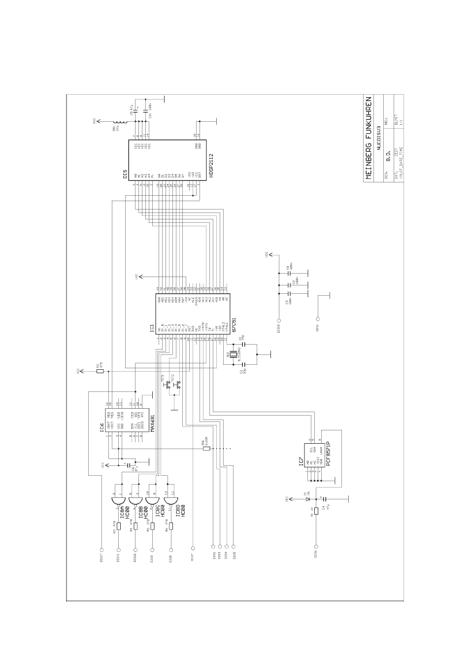 Schematic microprocessor and display, Component layout display | Meinberg NUC80E User Manual | Page 13 / 20