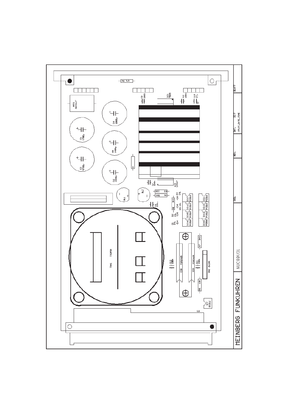 Component layout, Rear connector pin assignment | Meinberg NUC80E User Manual | Page 15 / 20