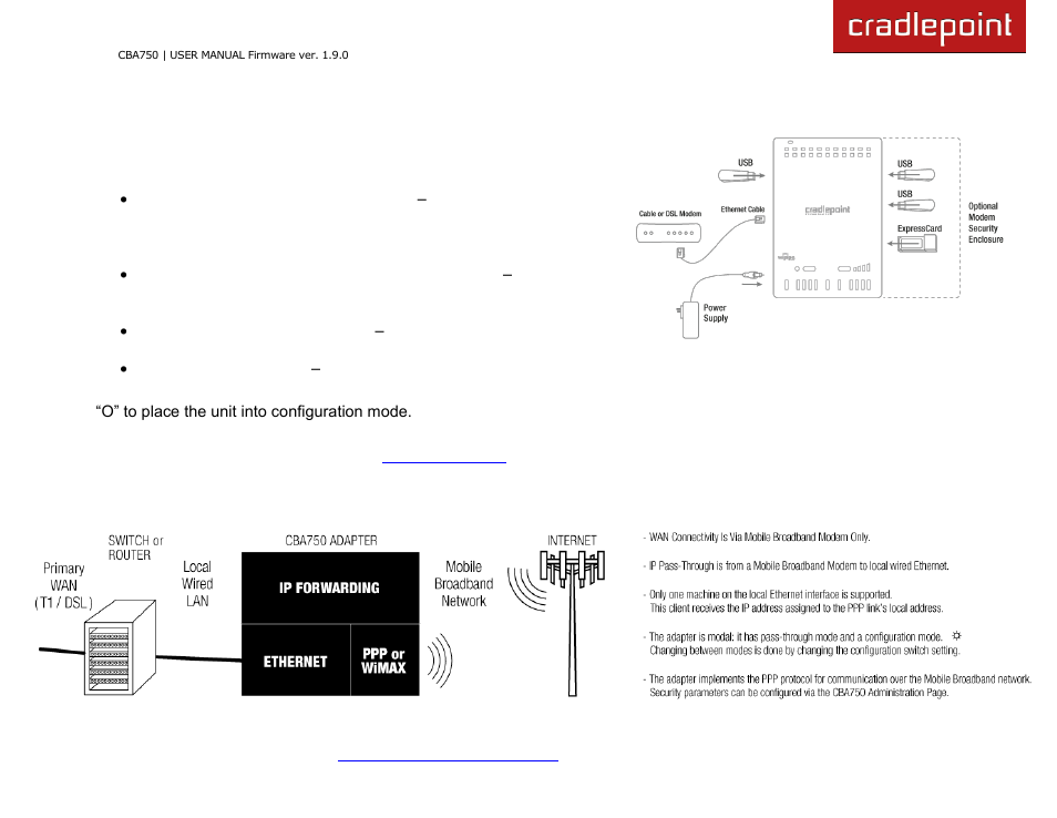 3 quick start | Cradlepoint WIPIPE CBA750 User Manual | Page 15 / 89