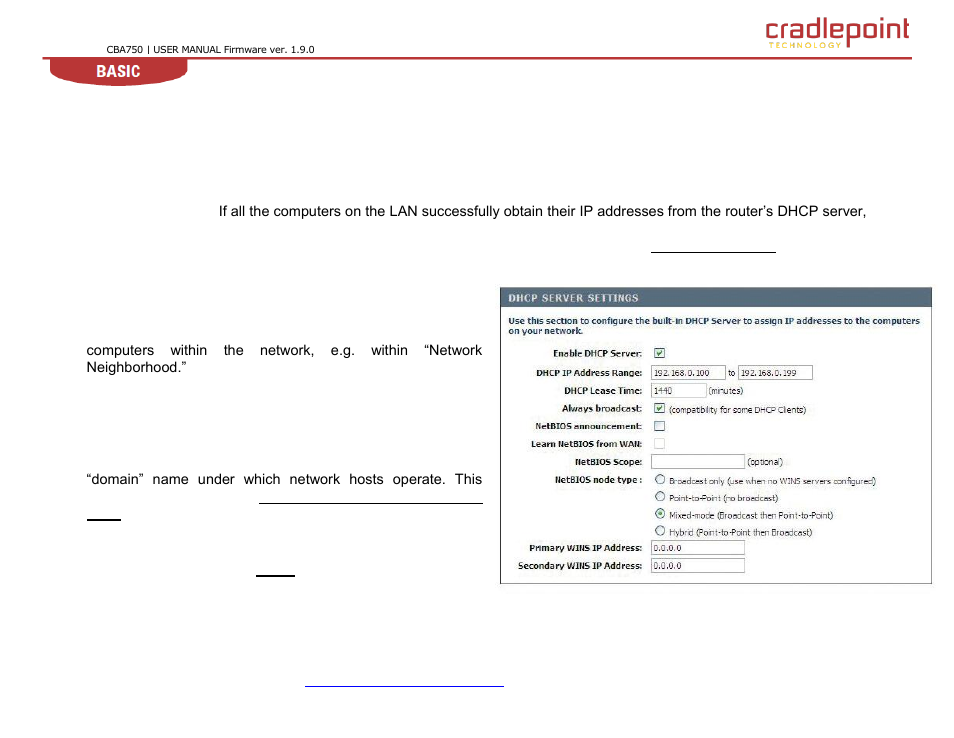 Cradlepoint WIPIPE CBA750 User Manual | Page 24 / 89