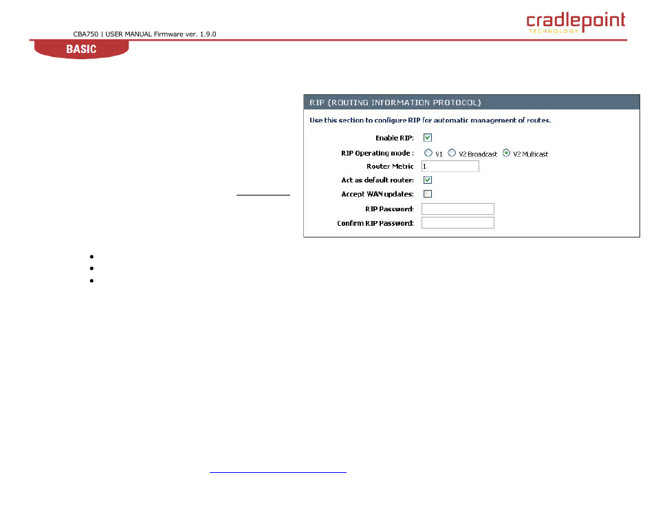 Cradlepoint WIPIPE CBA750 User Manual | Page 31 / 89