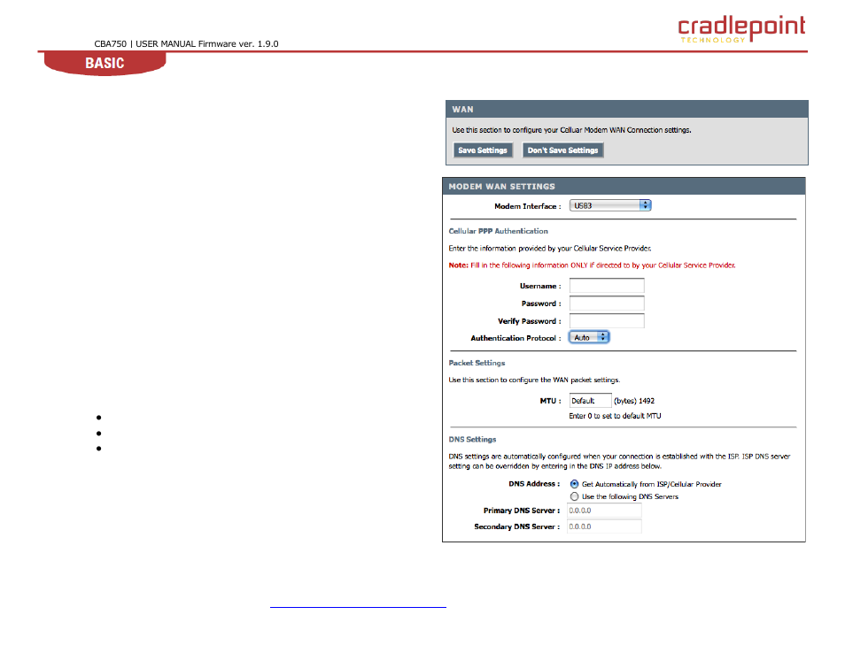 Cradlepoint WIPIPE CBA750 User Manual | Page 33 / 89
