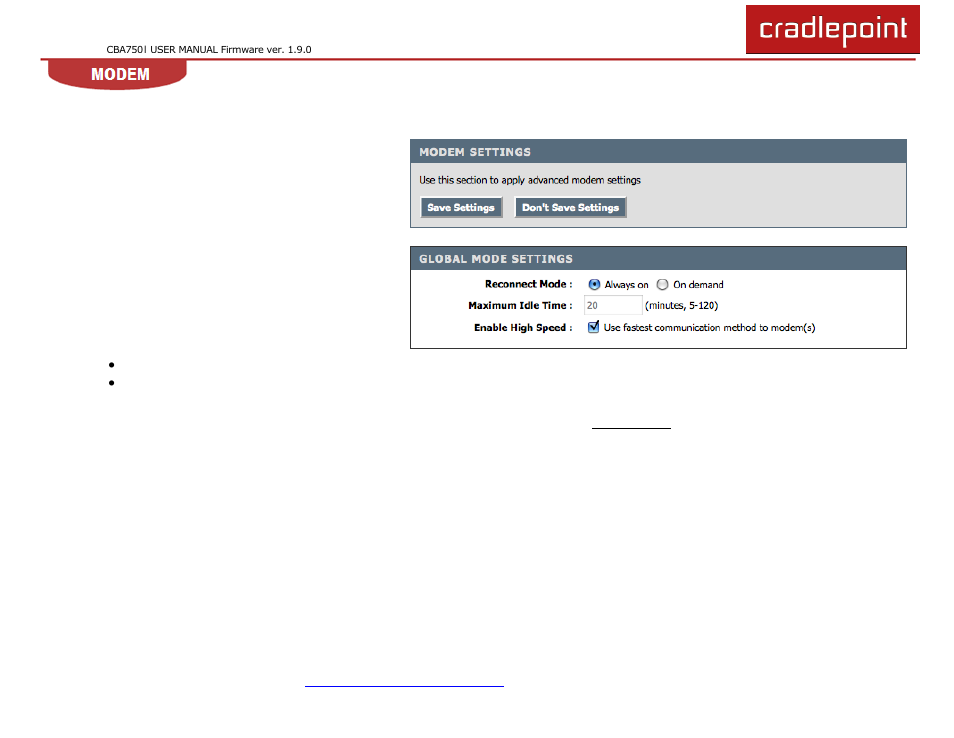 3 settings | Cradlepoint WIPIPE CBA750 User Manual | Page 39 / 89