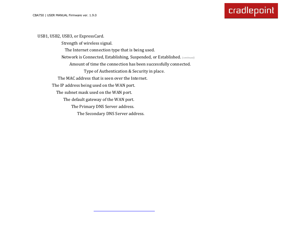 Cradlepoint WIPIPE CBA750 User Manual | Page 68 / 89