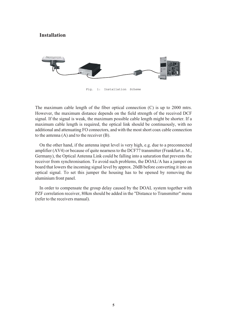 Installation | Meinberg DOAL User Manual | Page 5 / 10