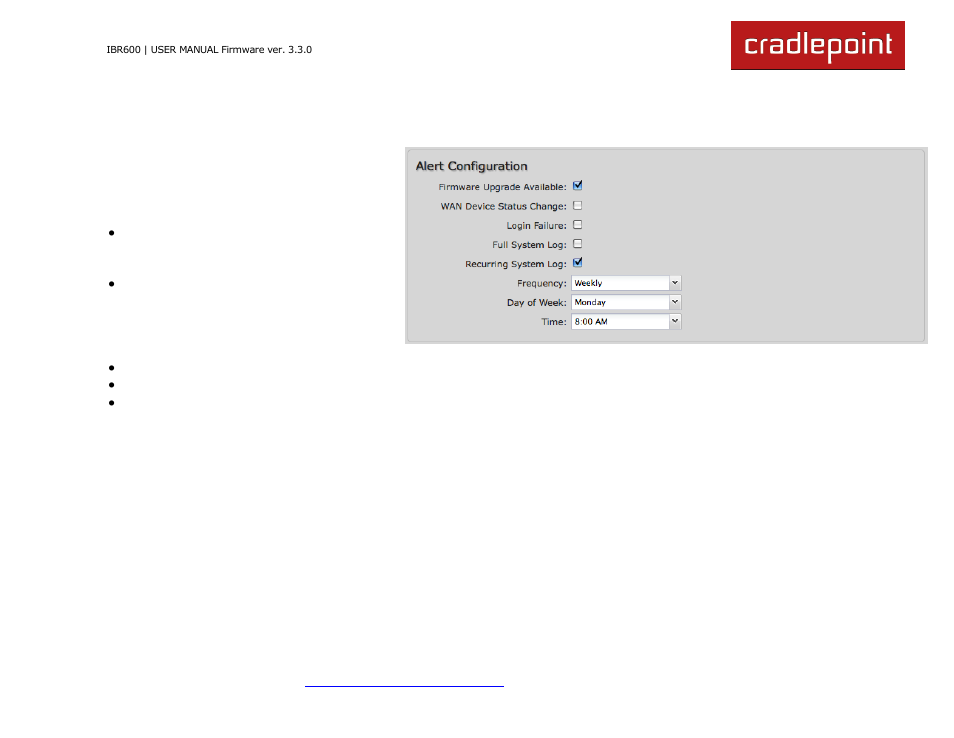 2 device alerts (advanced mode only) | Cradlepoint IBR600 User Manual | Page 123 / 152