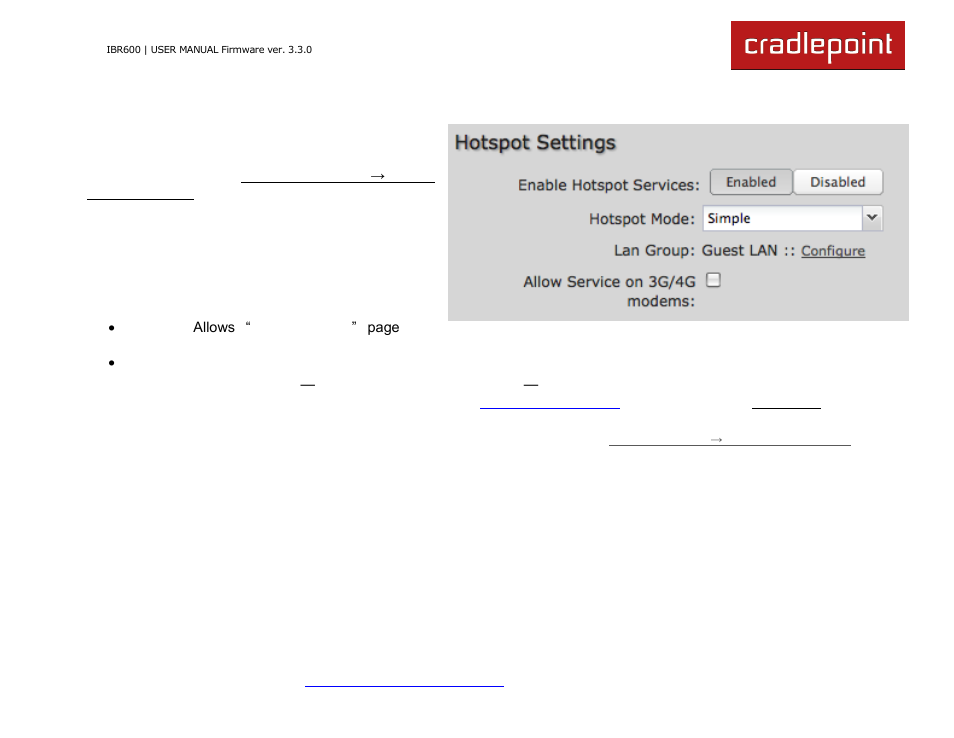 4 hotspot services (advanced mode only) | Cradlepoint IBR600 User Manual | Page 127 / 152