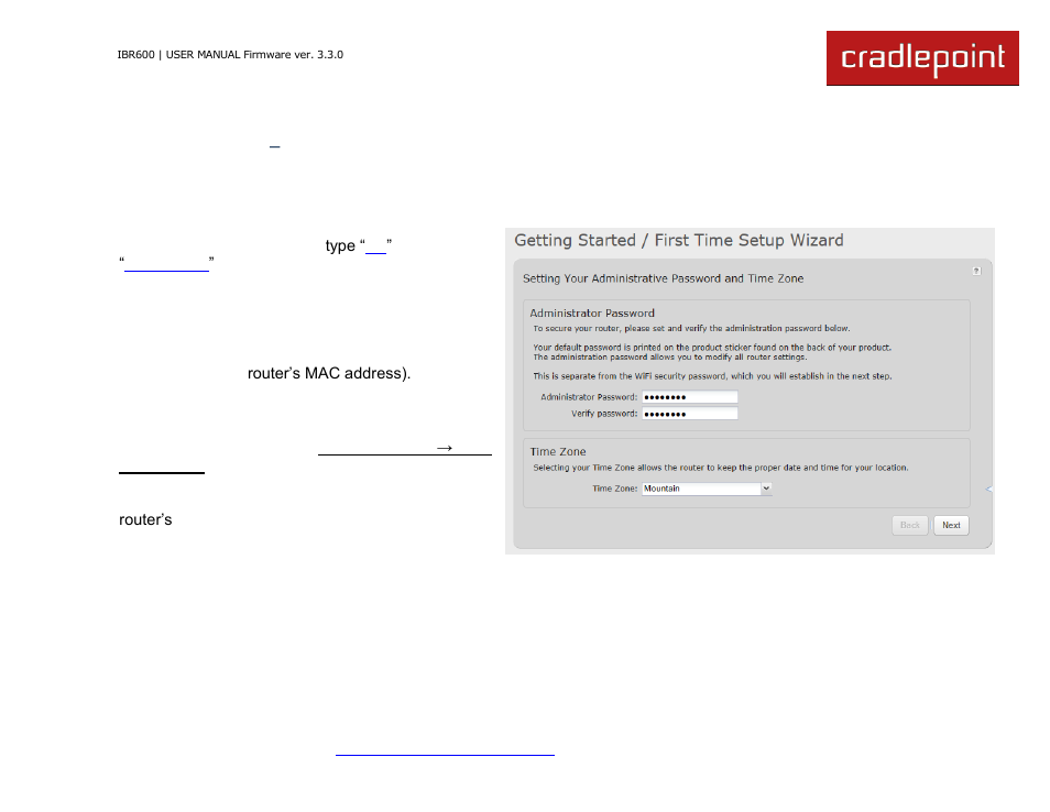 Getting started, First time setup | Cradlepoint IBR600 User Manual | Page 24 / 152