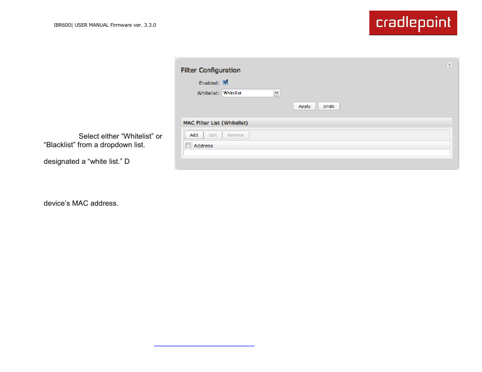 5 mac filter | Cradlepoint IBR600 User Manual | Page 59 / 152
