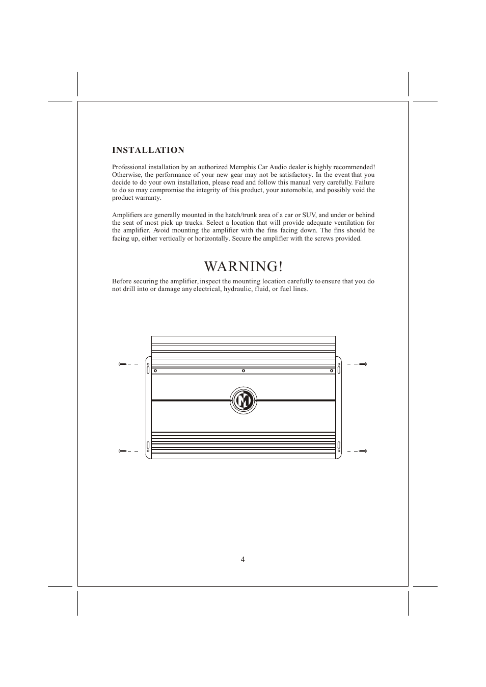 Âê 5, Warning | Memphis 16PR11000 User Manual | Page 5 / 12