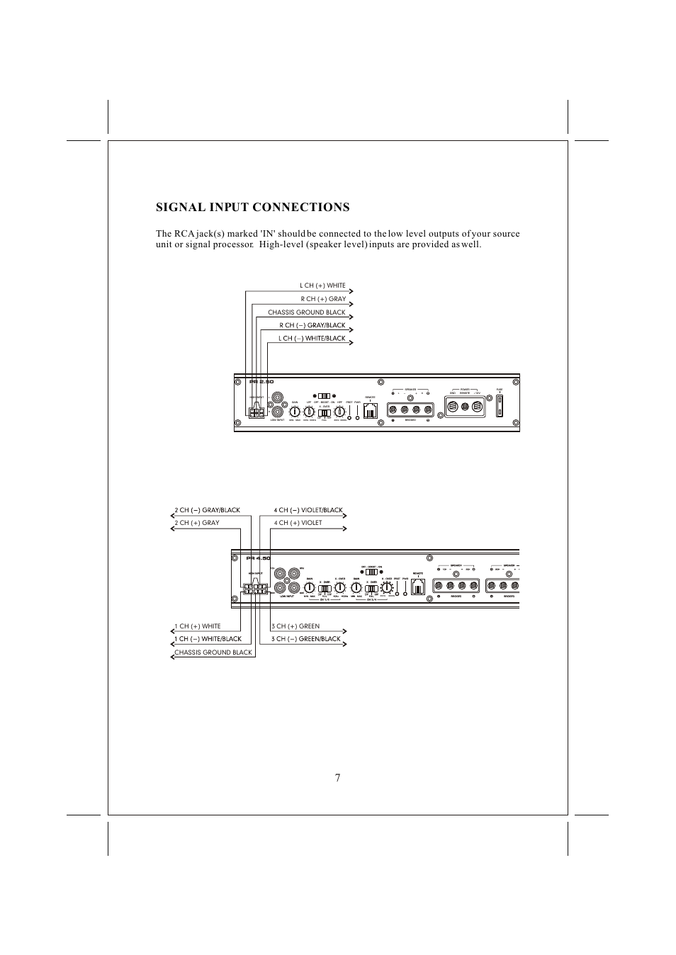 Âê 8, Signal input connections | Memphis 16PR2100 User Manual | Page 8 / 16
