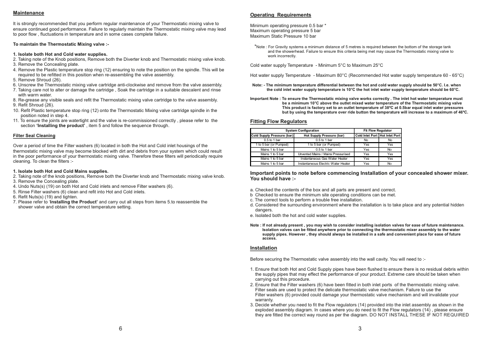 Methven Kaha Concealed Thermostatic Mixer With Integral Diverter (2 Outlets) User Manual | Page 3 / 4
