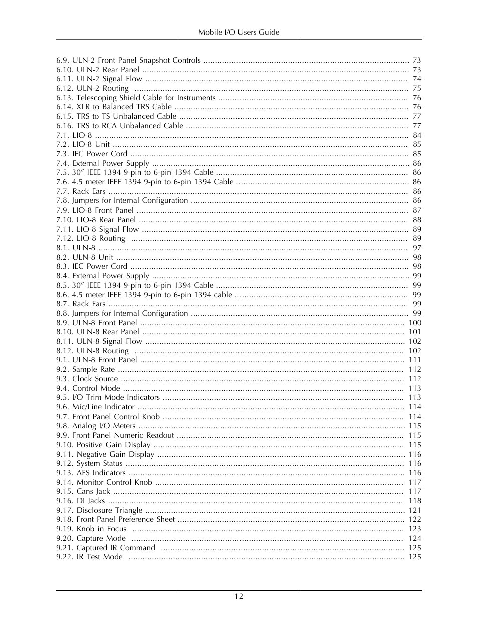 Metric Halo Mobile I/O User Manual | Page 12 / 371