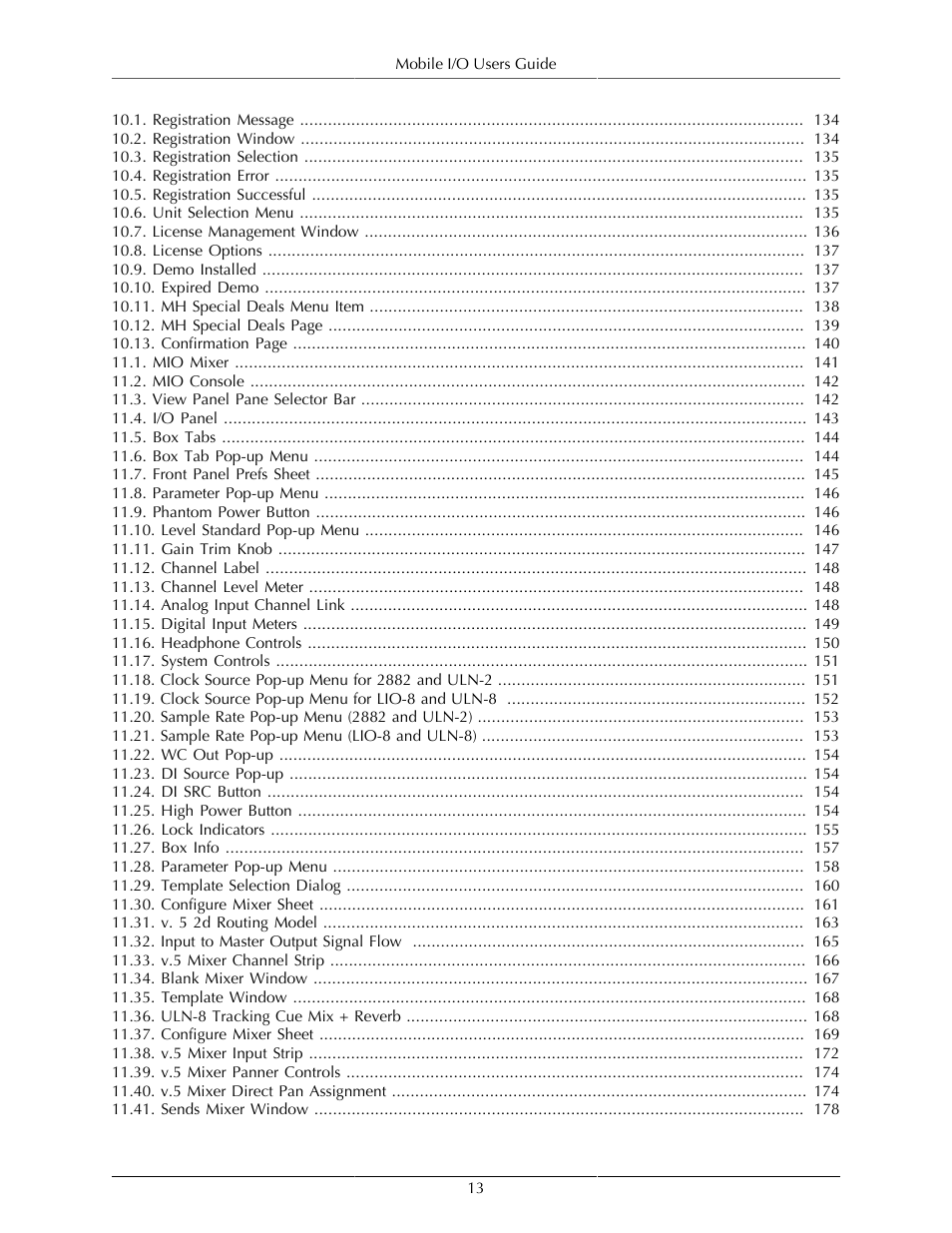 Metric Halo Mobile I/O User Manual | Page 13 / 371