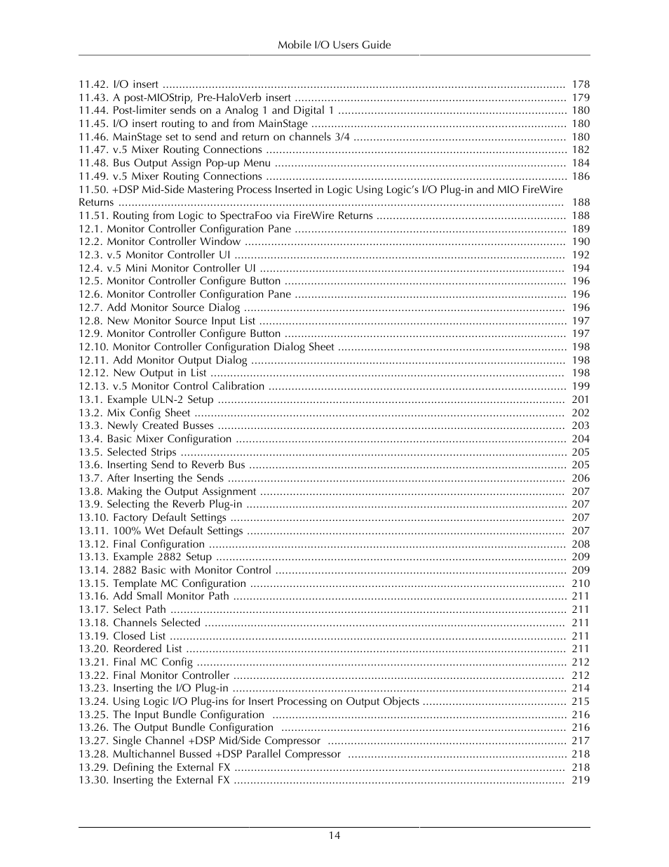 Metric Halo Mobile I/O User Manual | Page 14 / 371