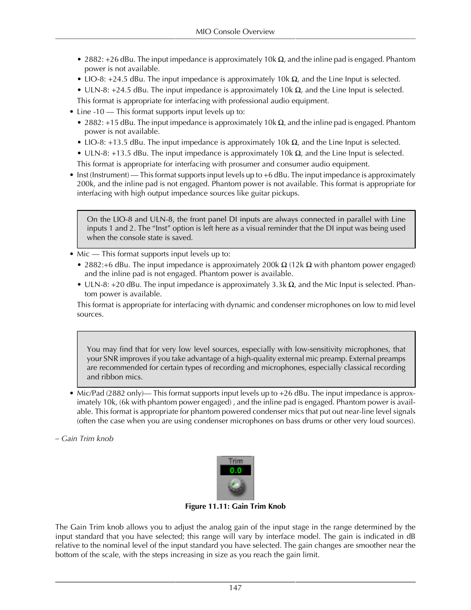 Gain trim knob | Metric Halo Mobile I/O User Manual | Page 147 / 371