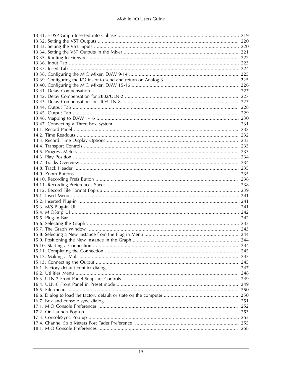 Metric Halo Mobile I/O User Manual | Page 15 / 371