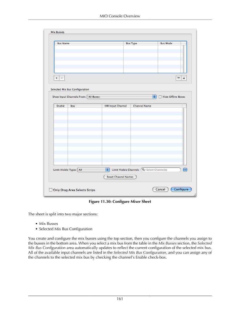 Configure mixer sheet | Metric Halo Mobile I/O User Manual | Page 161 / 371