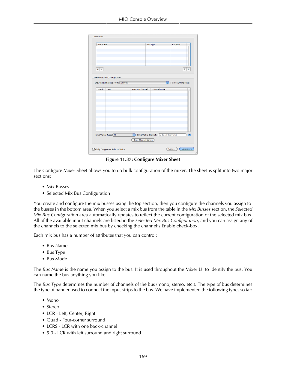 Configure mixer sheet | Metric Halo Mobile I/O User Manual | Page 169 / 371