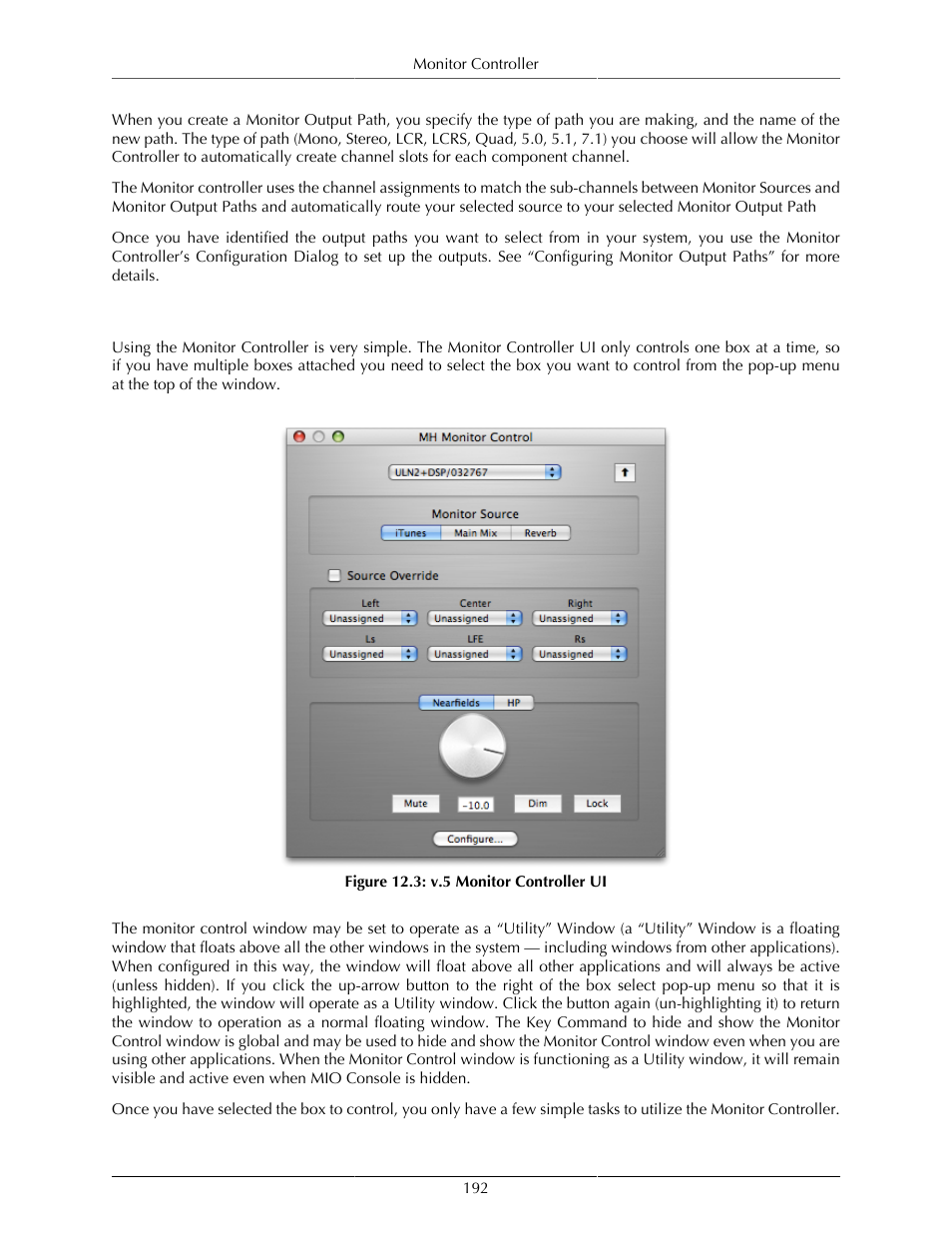 Using the monitor controller, V.5 monitor controller ui | Metric Halo Mobile I/O User Manual | Page 192 / 371