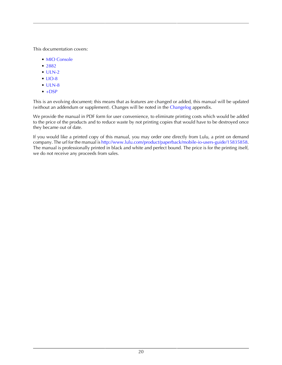 Introduction | Metric Halo Mobile I/O User Manual | Page 20 / 371