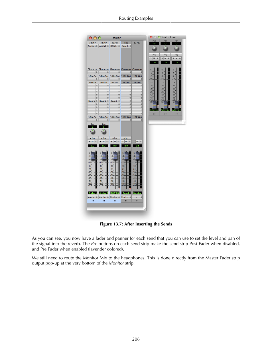 After inserting the sends | Metric Halo Mobile I/O User Manual | Page 206 / 371