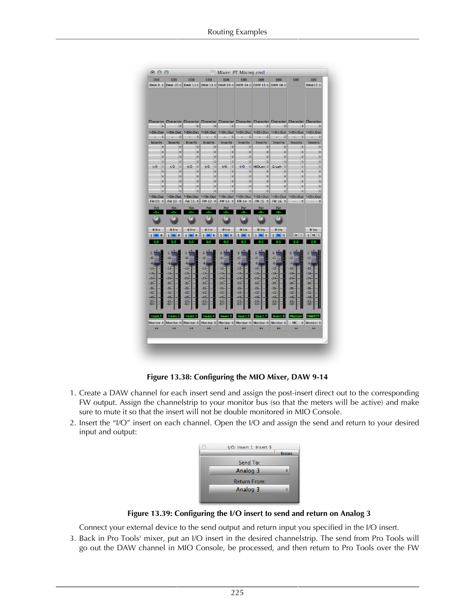 Configuring the mio mixer, daw 9-14 | Metric Halo Mobile I/O User Manual | Page 225 / 371
