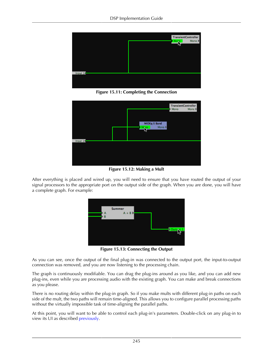Completing the connection, 245 15.12. making a mult, 245 15.13. connecting the output | Metric Halo Mobile I/O User Manual | Page 245 / 371